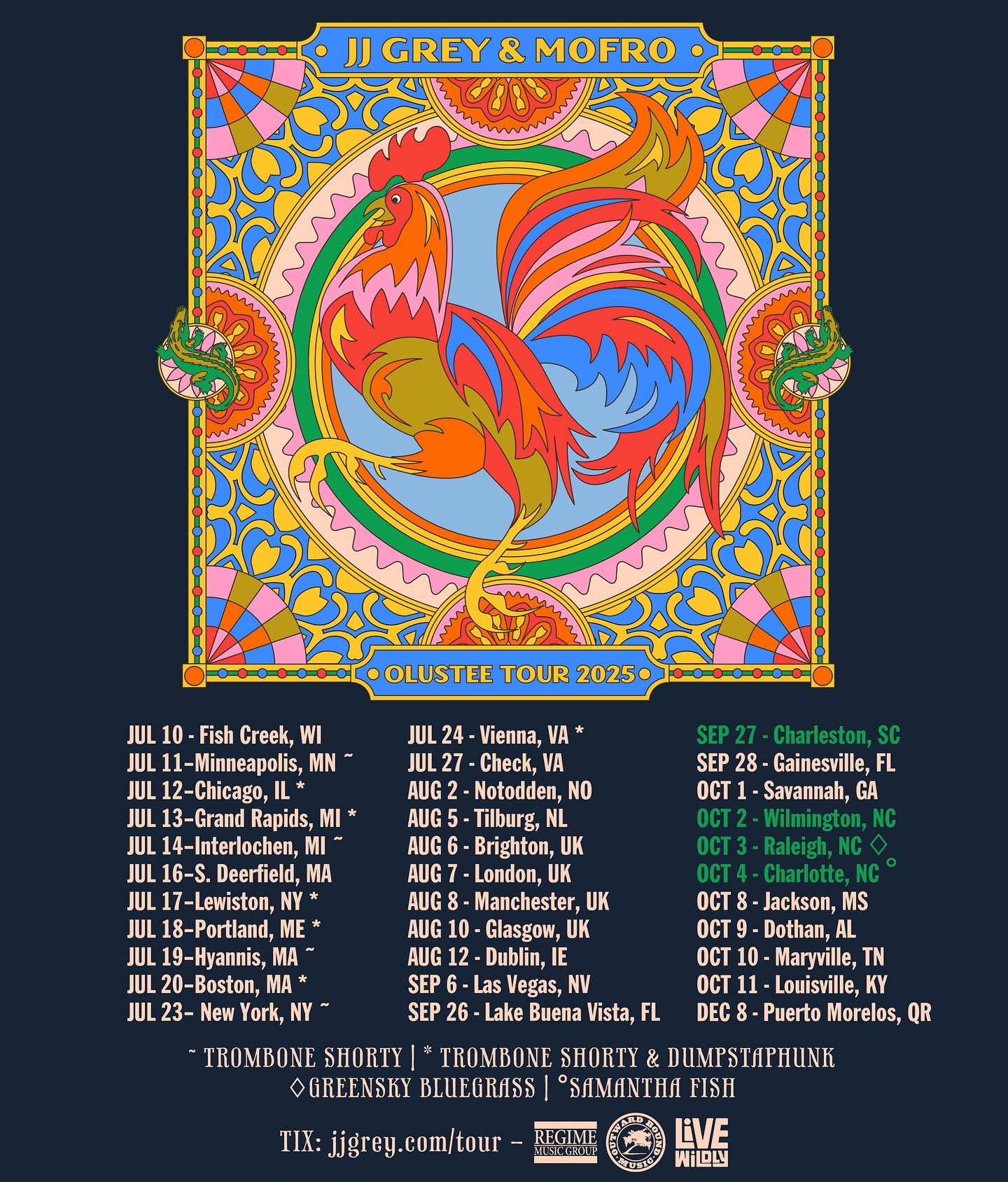 JJ Grey & Mofro Olustee Tour Poster 2026